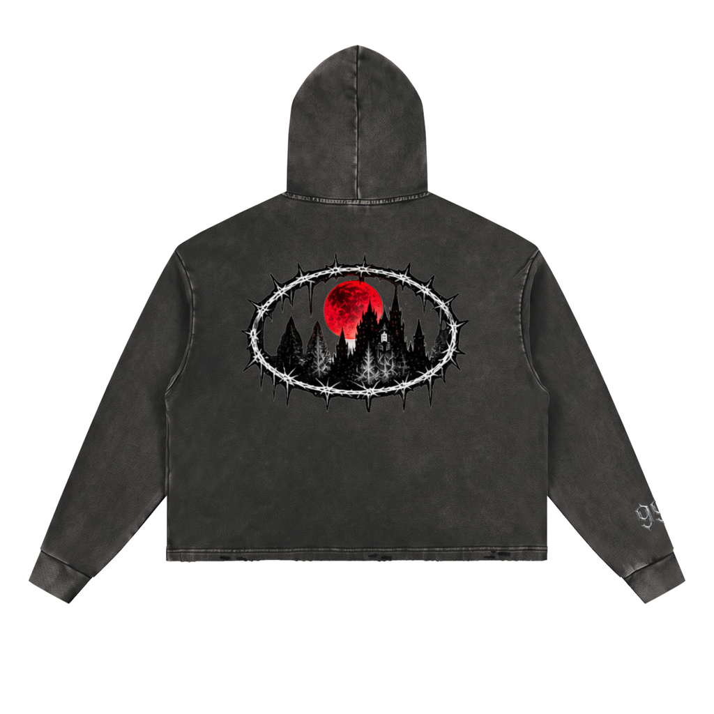 BarZEnT (VAMP) - Vintage Washed Frayed-Hem Hoodie (castlesuite edition)