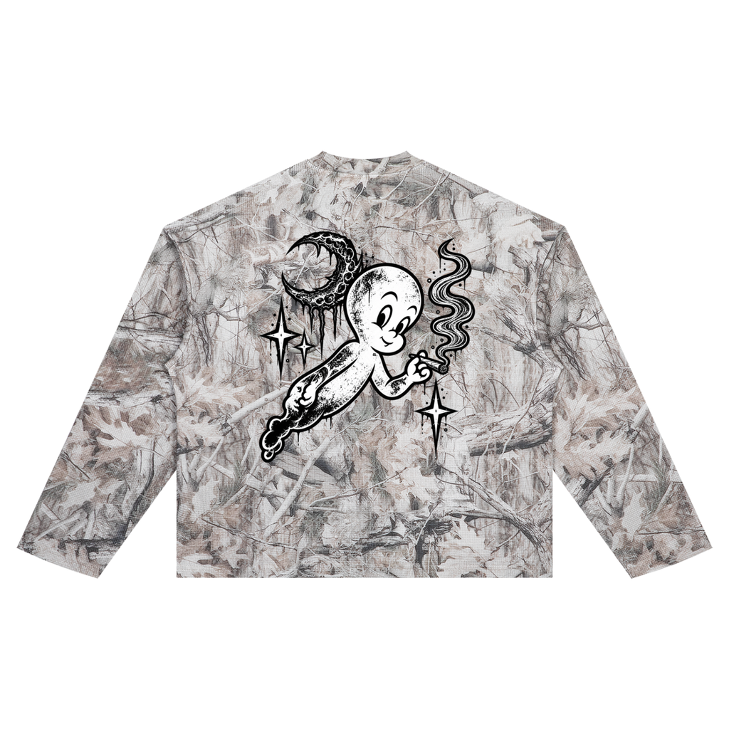BarZEnT (Ghostly Camo) - Unisex Tree Camo Waffle T-Shirt