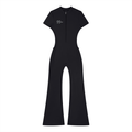 BarZEnT (Bred) - Women’s Tight Flared Leg Quarter-Zip Jumpsuit