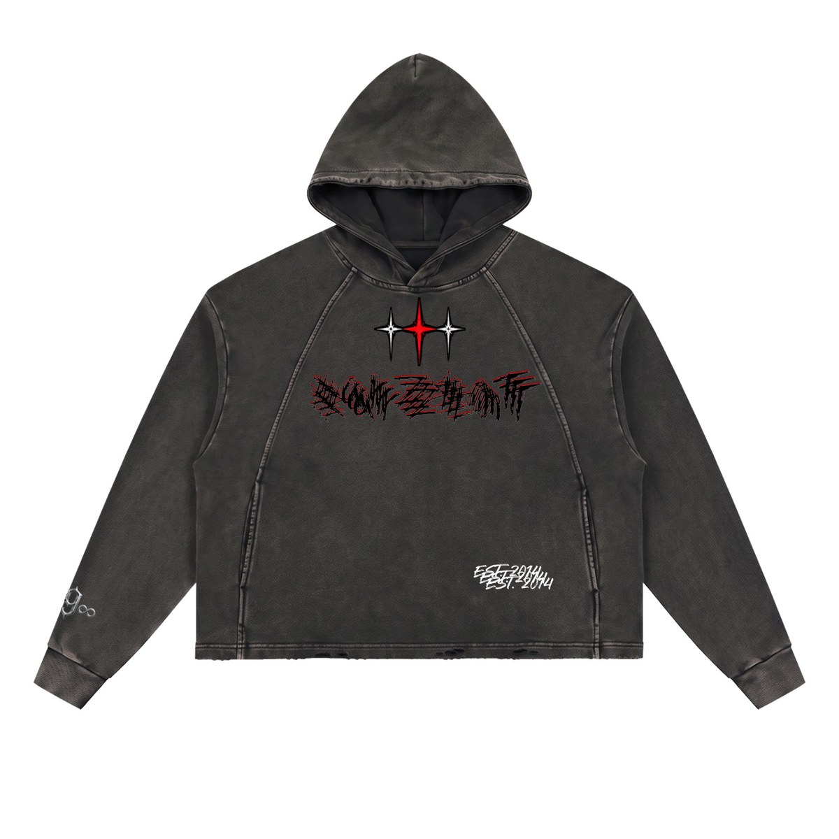 BarZEnT (VAMP) - Vintage Washed Frayed-Hem Hoodie (castlesuite edition)